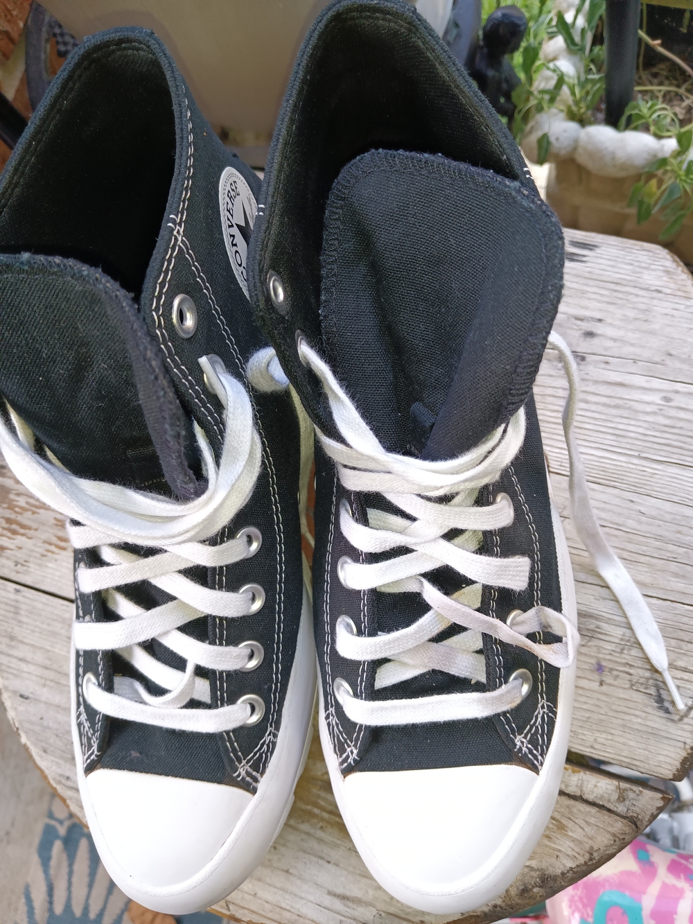 Converse Black & White High Top Sneakers